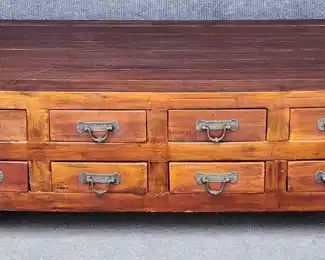 8 Drawer Solid Wood Coffee Table
