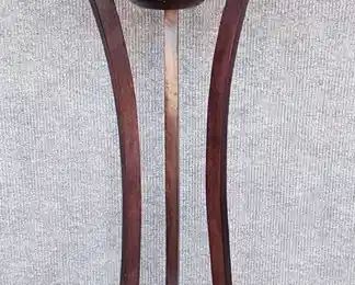 Tall Swan Handle Hand Carved Plant Stand
