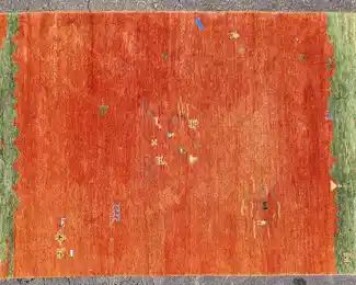 Vintage Hand Knotted Wool Area Rug Abstract
