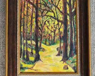 Original Michael Bassis Landscaped Framed Painting
