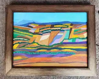 Original Michael Bassis A Good Thought to Come Abstract Framed Painting
