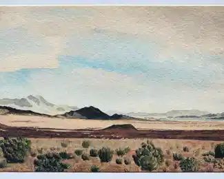 1978 Original American SW Framed Water Color Paining Signed F.S.
