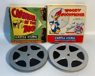 Vintage Castle Films Woody Woodpecker 8mm / 16mm projector reel by Walter Lantz PLUS Carnival At The Zoo
