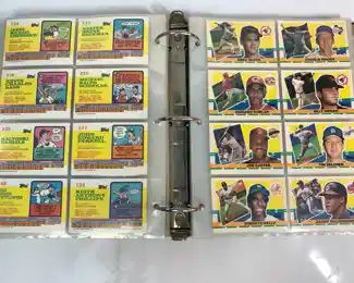 Vintage 1990 Topps Baseball Trading Cards Full Binder
