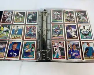 Vintage 1991 Topps Baseball Trading Cards Full Binder
