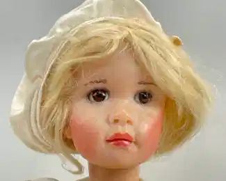 Rare Antique CaroLee #12 Schmel 19� Wax Doll W Original Clothing

