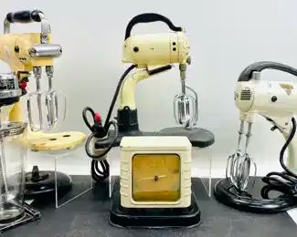 Vintage Art Deco MCM Hamilton Beach Model C mixer, Subbeam Automatic Mix Master Mixers And Mixall Mixes Drinks, Whips Cream Etc
