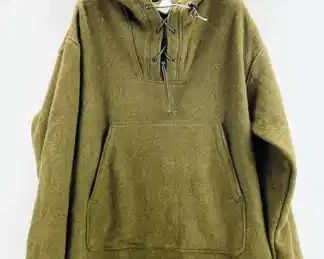 Empire Wool Canvas Company 100% Olive Green Oversized Hoodie Hippie Boho Size xl
