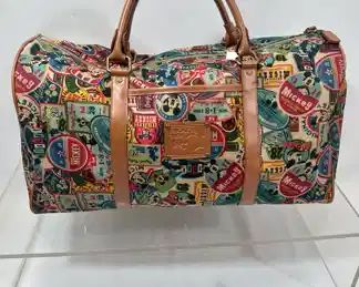 Disney Vintage Oversized Luggage Mickey Mouse Weekend Bag, In Good Pre-Owned Condition
