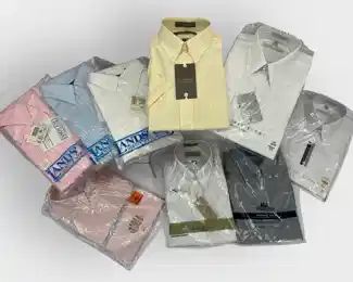 BILL BLASS GEOFFREY BEENE STAFFORD EAGLE CLAYBROOKE AND LANDS END MENS BUTTON UP SHIRTS SZ16 SZ16 34 SZ15 34/35
