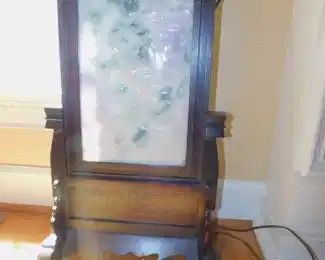 An Important Rare Pair Of Large Antique Green Apple & Lavender Jade Japanese Table Screen One Of A Pair
