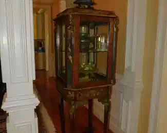 Louis XVI  Style Bronze Gilt Mahogany Vitrine