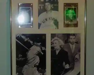 Signed Joe Dimagio Framed Photo