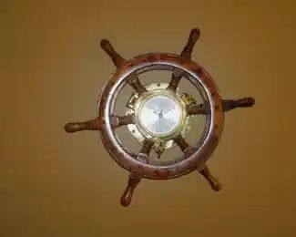 SHIPS WHEEL CLOCK