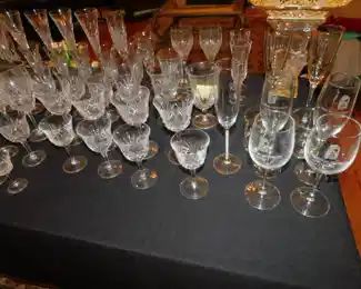 GORHAM CHERRYWOOD CRYSTAL AND WATERFORD CRYSTAL