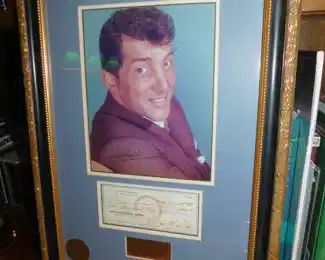 Signed Dean Martin Check