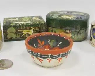 KASHMIR HAND PAINTED PAPER MACHE' BOXES