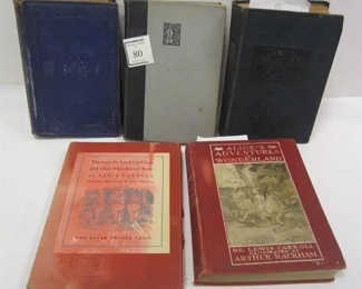 BOOKS: 1922 PIERRE AND LUCE, 1857 LADY OF THE LAKE, ALICE & WONDERLAND THROUGH THE LOOKING GLASS, ALICE'S ADVENTURES, 1890 THE JOY'S OF LIFE