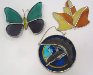 LEADED GLASS ORNAMENTS