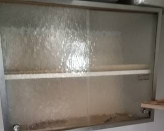 Vintage Metal and Glass Shelf. 