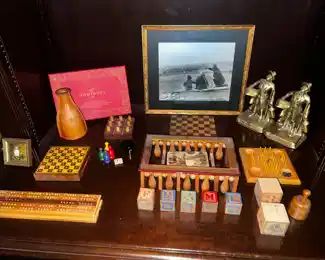 Vintage wooden games etc.