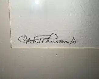 Closeup of signature 