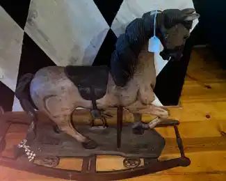 Antique rocking horse