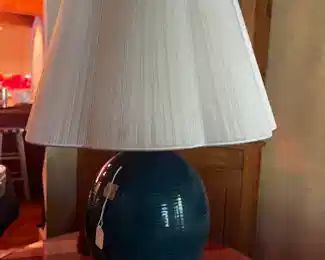Pair of blue lamps