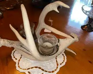Antler candle holder