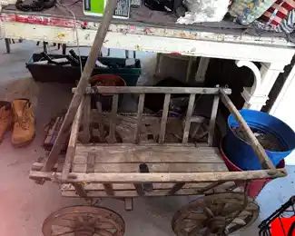 Old newsboy or flower wagon