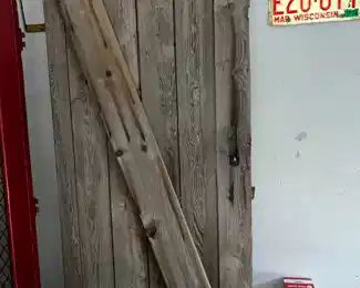 Old weathered barn door