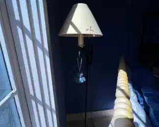 Floor lamp…black twisted metal 