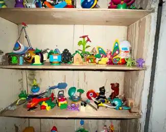 Inside the cab? Mini vintage plastic toys.