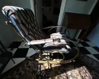 Eames influenced metal rocker…side view