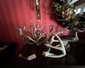 Antler candleabras