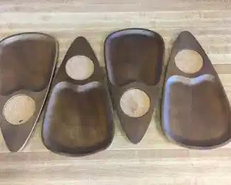 Wood MCM wood snack trays