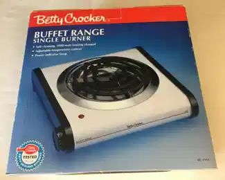 Betty Crocker single burner buffet range