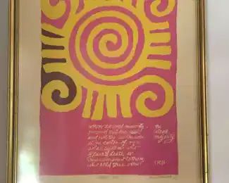 Signed vintage poster