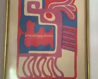 Signed vintage poster