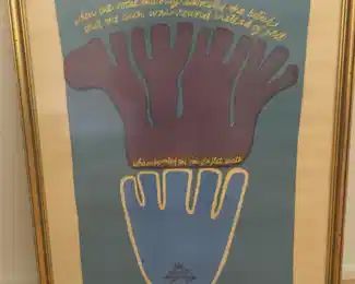 Signed vintage poster