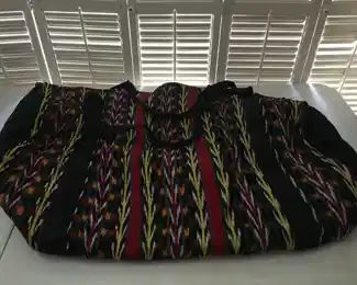 Kilim handmade large bag w/handles from travels