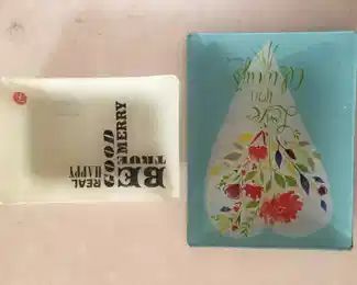 Novelty glass trinket trays