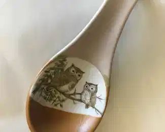 Owl ceramic spoon rest