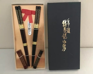 Chinese set chopsticks w/box