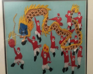 Chinese needle art piece