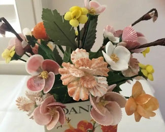 Flowers made from seashells