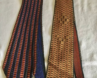 Woven leather ties