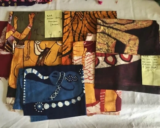 Textiles from travels batiks