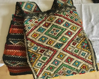 Woven vest/pouch from travels beaded