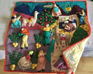 Hand-made "quilt sample" from travels